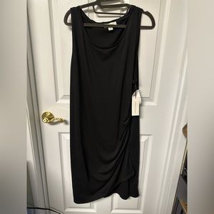 Treasure and bond runched sleeveless jersey dress